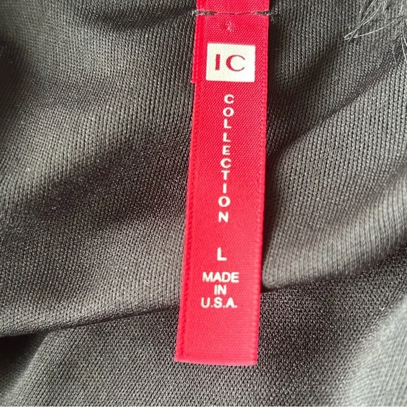 IC Collection Black Eyelash Tunic Caftan Sleeve Excellent Size L - Picture 5 of 9